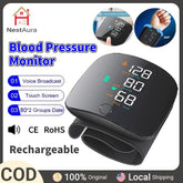 Rechargeable LED Wrist Blood Pressure Monitor