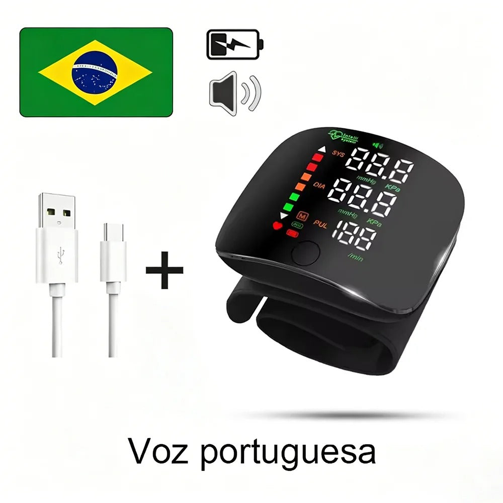 Rechargeable LED Wrist Blood Pressure Monitor