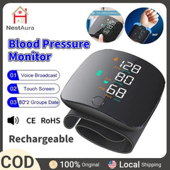 Rechargeable LED Wrist Blood Pressure Monitor