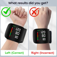 Rechargeable LED Wrist Blood Pressure Monitor