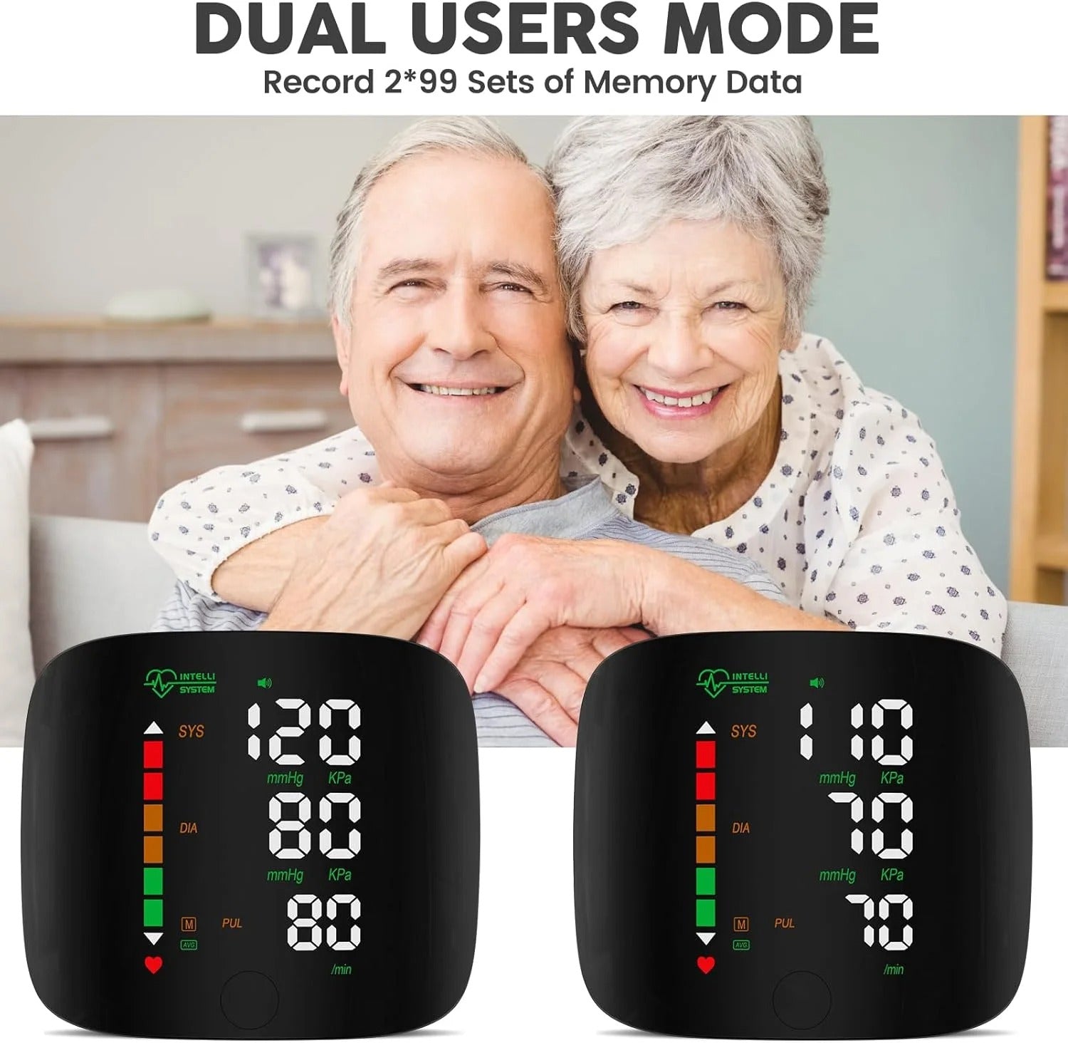 Rechargeable LED Wrist Blood Pressure Monitor