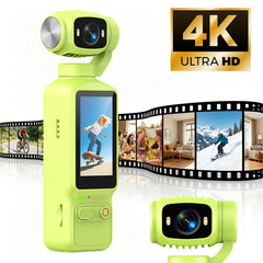 4K high-definition handheld camera, portable sports camera with 1.97-inch screen, suitable for sports and outdoor activities