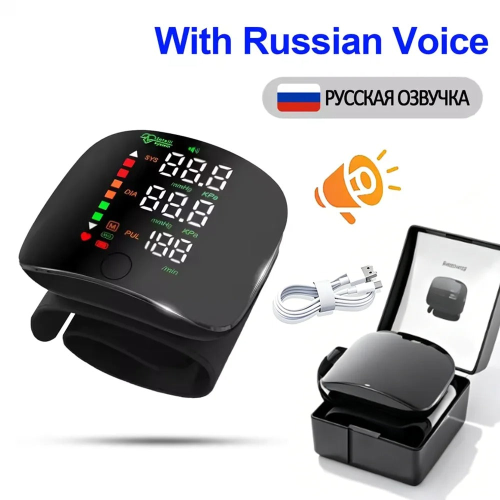 Rechargeable LED Wrist Blood Pressure Monitor